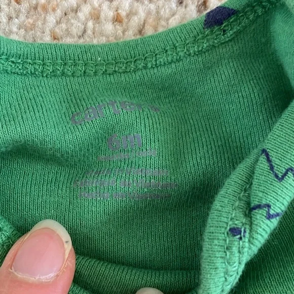 🌟 3 for $12 • Cozy baby One Piece Set - Green, Blue, White - Picture 3 of 8